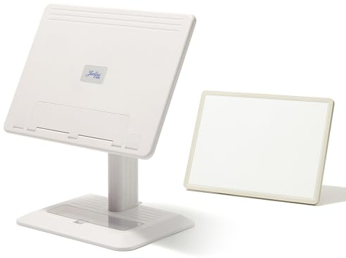 Bärbart bokställ Justerbar höjd och vinkel med magnetisk whiteboard för läsning och arbete vit (2)