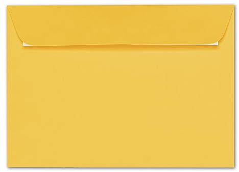 ARTOZ 25x Briefumschläge DIN C5 Gelb (Sonnengelb) - 229 x 162 mm Kuvert ohne Fenster - Umschläge selbstklebend haftklebend - Serie Artoz 1001