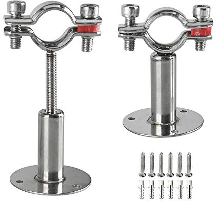 Supporti per tubi in acciaio inox per montaggio a parete a soffitto, cinghie di serraggio regolabili con viti per tubo di diametro 25 mm(3/4 inch)