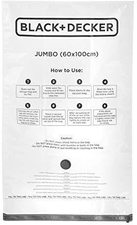 BLACK+DECKER Vacuum Storage Bags, White, Jumbo,63449