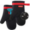 Coziselect Ofenhandschuhe, Hitzebeständige Handschuhe, Silikon Anti-Rutsch Design, Magnetisches Design, Geeignet für Kochen, Backen, Grillen, Schwarz