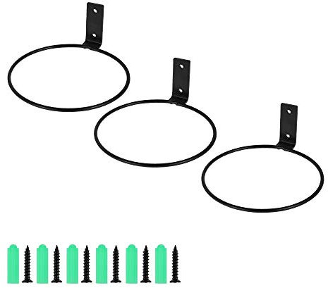 ATopoler 6 Inch Flower Pot Holder Ring,3PCS Wall Mounted Flower Pot Rack Iron Metal Planter Pot Ring Plant Hooks Hangers for Balcony Home Garden Yard Decoration