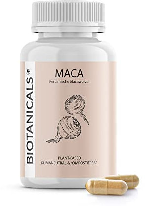 Biotanicals - Maca Kapseln (120 Stück) aus der Macawurzel - rein pflanzlich, CO2 neutral & kompostierbar - vegan