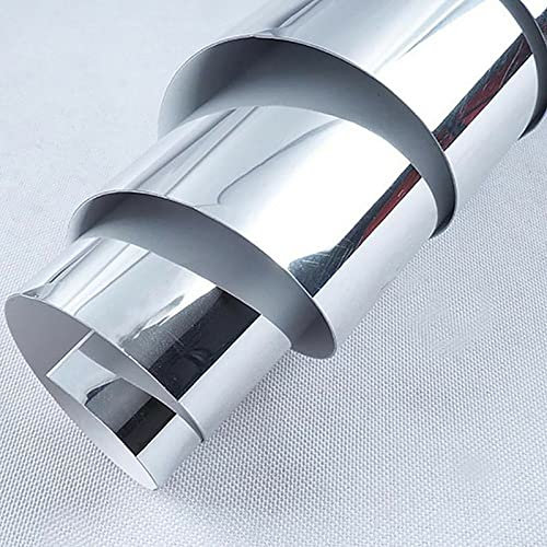 HEIBTENY Adhesivo de pared de espejo suave, pegatinas de pared para manualidades, 50 x 200 cm, autoadhesivas, flexibles, sin espejo de cristal, pegatinas de pared, láminas de espejo flexibles para