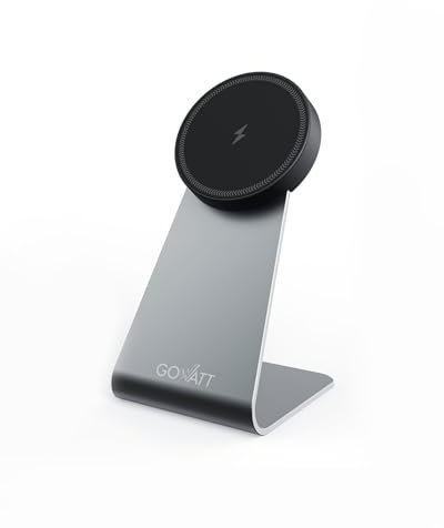 GOWATT Caricatore Wireless Compatibile con Caricatore Magsafe 15W Stazione di Ricarica per iPhone,Caricatore Magnetico a Induzione,Caricabatterie Senza Fili compatibile con iPhone 16/15/14/13/12