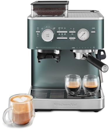 KitchenAid Semi Automatic Espresso Machine with Burr Grinder, 2.5L, Juniper, KES6551JP