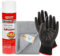 Everbuild Stick 2 All Purpose High Bond Strength Contact Spray Adhesive 500ml with Nylon Work Gloves & Microfibre Cloth - Heavy Duty Spray Glue for Wood, Metal, Vinyl Flooring, Carpets, and Upholstery