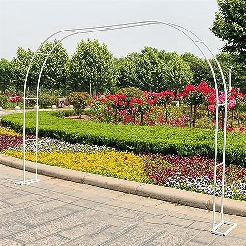 Arche de jardin en métal pour plantes grimpantes, tonnelle de rose robuste avec grande arche de mariage, structure de support extérieure pour roses, 180 cm de haut et 220 cm de large