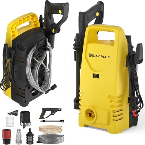 1500W High Pressure Washer Electric Jet Wash with 3-in-1 Adjustable Nozzle 55 Bar(5.5MPA/797.5PSI), Flow Rate: 300 l/h Wash High-Pressure Gun Dirt Blaster Spray Lance for Patio, Car, Garden Cleaner