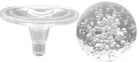 Abaodam 3.1-inch Crystal Sphere Water Fountain Bubble Ball Stand Glass Tabletop Decor for Living Room Feng Shui Desk Ornament 8cm Bubble Fountain Set
