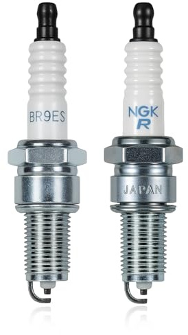 BR9ES Bujía, Compatible con NGK BR9ES, Bujías para Scooters, Ciclomotores y Motocicletas Suprimidas para un Rendimiento Optimizado del Motor y un Encendido Eficiente
