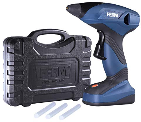 FERM GGM1003 Li-Ion Akku-Klebepistole 7.2V - 1.5Ah - Inkl. 6 Klebepatronen und Ladegerät