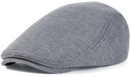 VOBOOM Men's Cotton Flat Ivy Gatsby Newsboy Driving Hat Cap (Style2-Dark Grey)