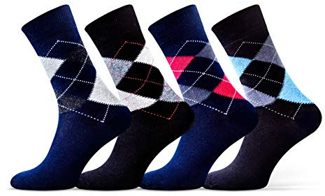 sesto senso Chaussette Costume Hommes 4 ou 8 Paires Coton le Plus Fin Élégantes Classiques Socquettes