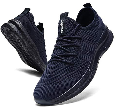 CAIQDM Basket Homme Chaussure Modae Running Sneakers Casual Marche Sport Basquettes Outdoor Gym Fitness Respirante Course Chaussures Bleu 46 EU
