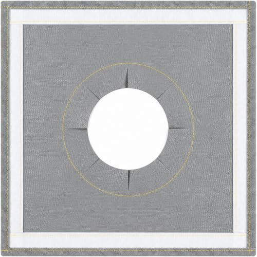 FLASLD Portable Stove Tent Jack, Wood Fire, 30 x 30 cm with Expandable Hole, Firewood Stove Smoke Fireplace Ventilation Protection Ring