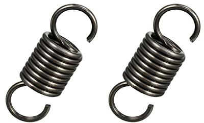 QUARKZMAN 60mm Libero Lunghezza Doppio Gancio Tensione Molla x 2 Pezzi Metallo Estensione Elicoidale Molla Spirale per Industriale Macchine, [Nero]