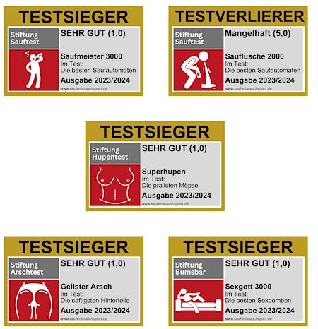 50x Malle TESTSIEGER Sticker Set | Lustige Party & Mallorca Aufkleber – Sauf Sticker, Festival Accessoires, Oktoberfest & JGA – die beliebtesten Test Sieger | jedes Motiv 10 mal