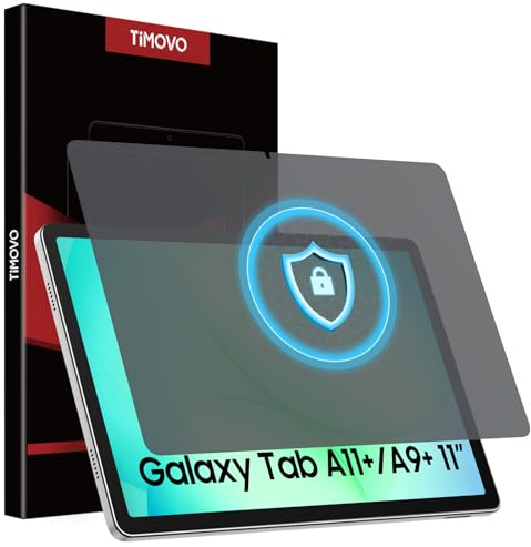 TiMOVO 1 Stück Anti-Spy Schutzfolie für Samsung Galaxy Tab A11 Plus/A9 Plus (2025/2023), Sichtschutz Gehärtetes Glas Displayschutzfolie für Galaxy Tab A11+/A9+ 11 Zoll Tablet, 9H Härte