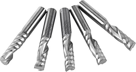 5pcs 6mm Shank Tungsten End Mill Single Flute Frese Alluminio Single Flute Cutters Carbide End Mill Bits Spiral Cutter for Acrylic PVC MDF Wood