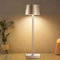 Seihoae LED Tischlampe Kabellos, 6000mAh Akku, IP54 Wasserdicht, Alle Aluminiumlegierungen, Berühren Dimmen, Warmes Licht, für Schlafzimmer Coffee Buffet Restaurant, Titan