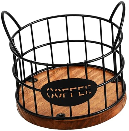 BESTOYARD Porta Cialde Metallo e Organizer Da Banco Per Capsule Di Caffè Design Aperto Per Accesso Rapido Facile Da Trasportare e Resistente All Usura