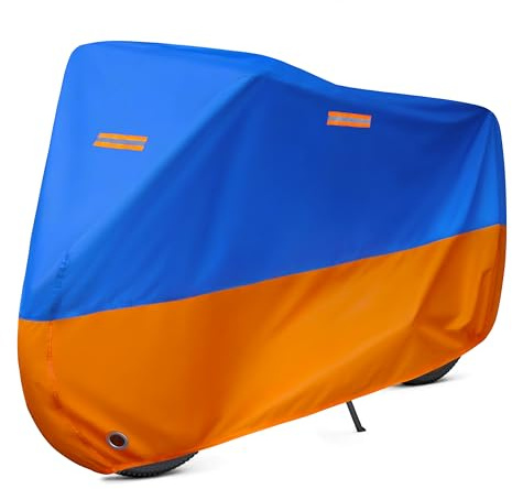 Jurmon Bike Cover Outdoor Waterproof Bicycle Covers Rain Sun UV Dust Wind Proof with Lock Hole for Ebike Electric Bike Mountain Road Bike (blue, XL Size for 1 bike)