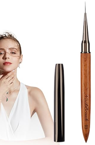 Pincel para con detalles, pincel para esmalte – Herramientas para puntear las uñas | para detalles de sándalo para finos, diseño refinado, líneas largas, diseño de