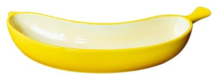 SOIMISS Keramik Servierplatte Banane Porzellan Snackschale für Dessert Käse Obst Multifunktional Mikrowellen und Spülmaschinenfest