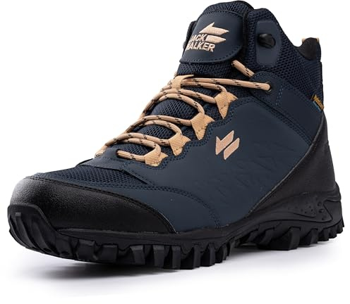 Jack Walker Men's Hiking Boots – Hydroguard Waterproof & Breathable Membrane – Lightweight Suede Trekking Shoes with High-Grip Sole – JW6255