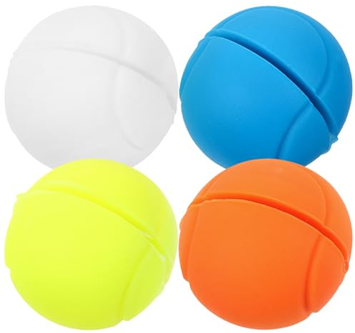 VICASKY Amortisseur de Vibrations pour Raquette de Tennis Lot de 4 Pièces en Plastique Flexible Design Balle de Tennis Accessoire Antichoc Compatible Toutes Raquettes Équipement Sport