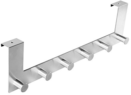 Ambrosya® | Exclusivo toallero de acero inoxidable | Cuarto de baño Soporte de gancho Toalla Puerta de la barra Felpudo (Acero inoxidable (Cepillado))