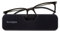 ThinOptics Connect Ultra-Thin Reading Glasses 2.00 Black Frames - Magnetic Case Attaches to Phone - +2.0 Strength Rectangular Readers - Unisex for Men & Woman