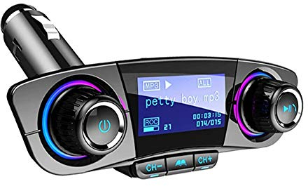 BT06 Wireless Car MP3 Player - LED Screen, Dual USB Charging, Handsfree Bluetooth Kit with 1.3 Inch Display