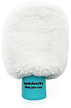 Chemicalworkz Mikrofaser Autowaschhandschuh - extrem saugstark - Waschhandschuh Auto ohne Daumen. Mikrofaser Handschuh, Wash Mitt, Auto Handschuh | Bundfarbe: türkis