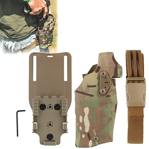 WLXW Mode Heißer Männer Taktische Gürtel 125Cm*3.8Cm Metall Schnellverschluss Schnalle & Taktische Airsoft Holster Für 17/22 Surefire X300U Mit Automatischen Verriegelungssystem,Cp2