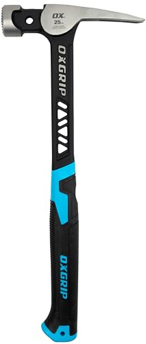OX Ultrastrike 25 oz Framing Hammer, Milled Face, Martillos De Construccion