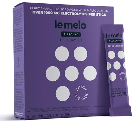 le melo – funktionale Hydration ALLROUND I BERRY | Elektrolyte + Vitamine | optimierte Wasseraufnahme | Sport | Kalorienarm | Immunsystem | 20 Stück