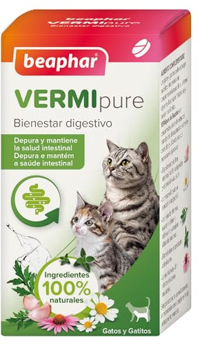 Beaphar VERMIpure Comprimés Naturels pour Chats et Chatons - 50 Comprimés