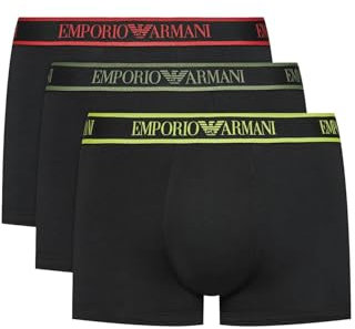 Emporio Armani Herren CORE Logoband 3-Pack Trunk Badehosen, Nero/Nero/Nero, XL (3er Pack)