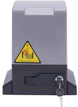 Accionamiento de puerta corredera de 550 W para puerta de garaje de aleación de aluminio de acero con 2 mandos a distancia, para hotel, fábrica, peso de hasta 1200 kg