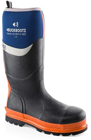 Buckler Buckbootz BBZ6000 Premium Neoprene & Rubber Safety Wellington Boots (Blue, UK Footwear Size System, Adult, Men, Numeric, Wide, 8)