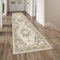 Homcomodar Boho Teppich Läufer Flur 80x300cm rutschfest Küche Läufer Teppiche Waschbar Flur Teppich Läufer für Küche Schlafzimmer Eingang Waschküche(Taupe)