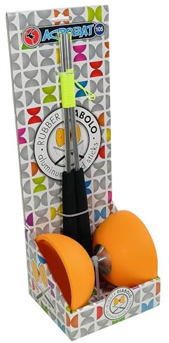 Acrobat Diabolo-Set Orange mit Aluminiumstäben – Leistung und Eleganz