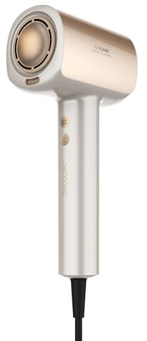 Cecotec Asciugacapelli Ionico Professionale DryGlam Nano Plasma Champagne. BLDC Motore Brushless 1600W e 110.000RPM, Ioni Positivi/Negativi, Frizz Neutralizzato, Plasma, 3 Velocità, 2 Accessori