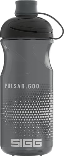 SIGG - Borraccia per bicicletta - Pulsar Anthracite - Schiacciabile - Lavabile in lavastoviglie - Leggera - A prova di perdite - Senza BPA - Accessori per sport e biciclette - Antracite - 0,6L