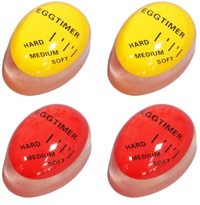 Apuntador De 4 Piezas Para Huevos Duros, Control Preciso De La Madurez, Temporizador De Observación Para Núcleo Rojo, Huevos Pasados Por Agua Y Huevos Completamente Hervidos.