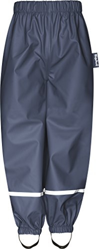 Playshoes Matschhose Regenlatzhose Ungefüttert Unisex Kinder Wind- und wasserdichte Regenhose Regenbekleidung, marine Bundhose, 140