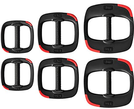 Les Mills™ Exercise Set of 6 Weight Plates for Total Body Workouts, 30.8 lbs Total