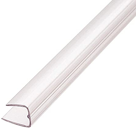 Pack 6 Perfiles en Forma de U - Ideal para Cierre de Placas y Planchas de Policarbonato Celular - Material Ligero - Espesor 8 mm - IRONLUX